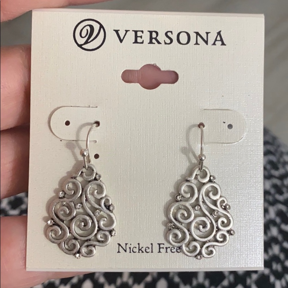 Versona nickel free silver tone earrings